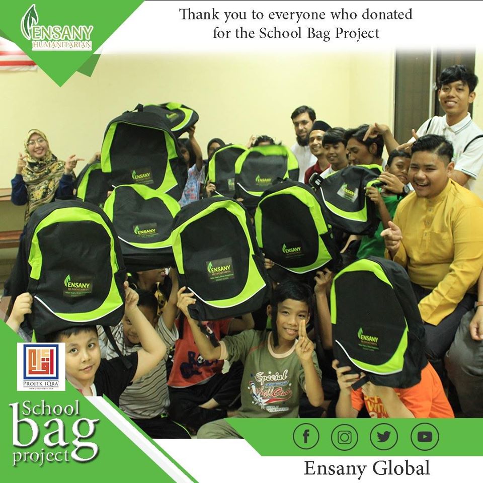 Ensany team deliver 60 schoolbags