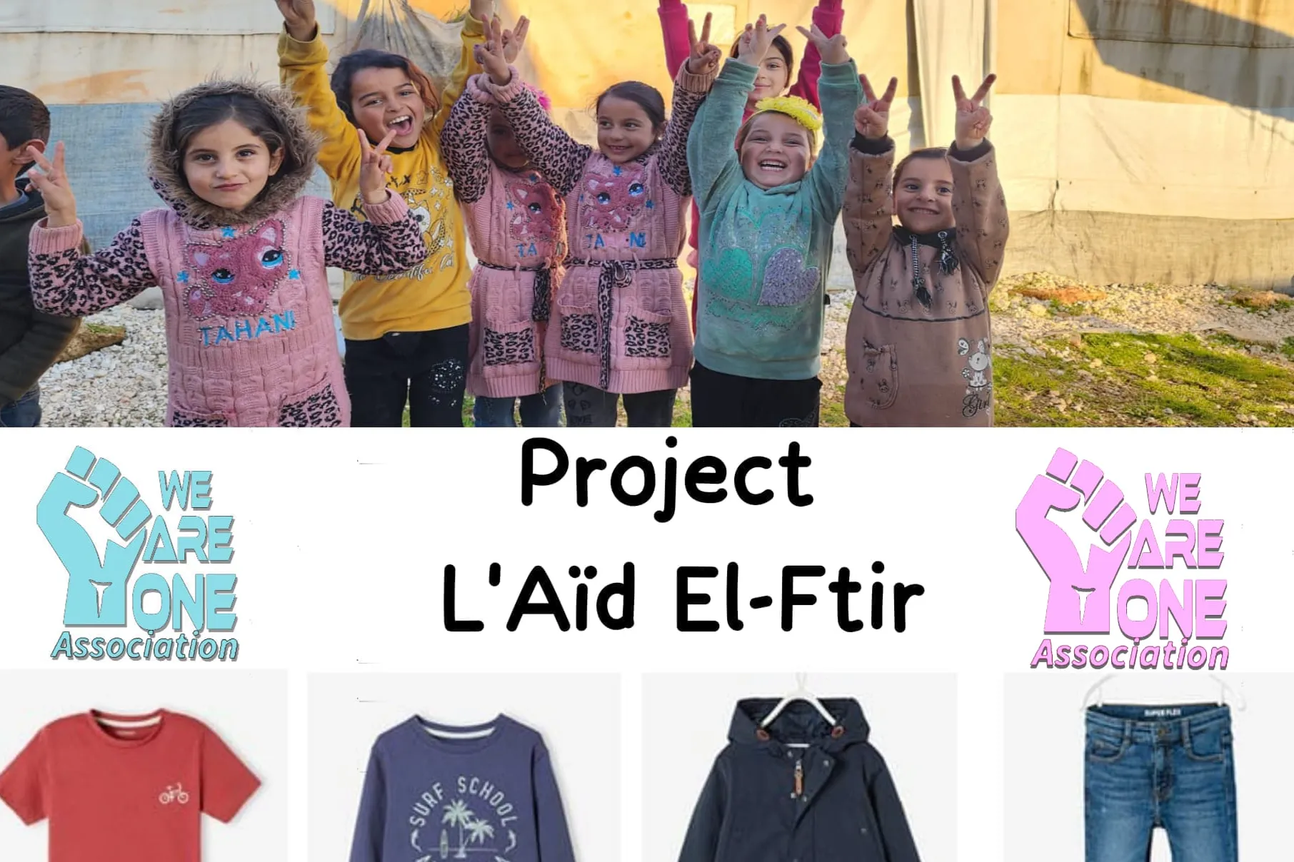 Orphan clothing project in Syrian camps